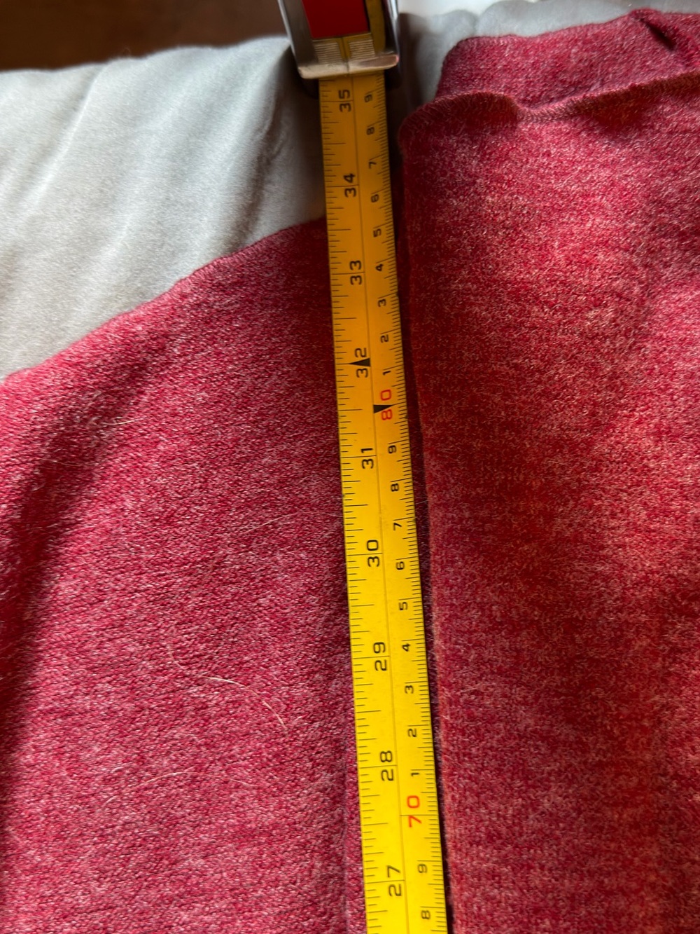 Long Open Cardigan – Raspberry Red – Fits M - Picture 5 of 8